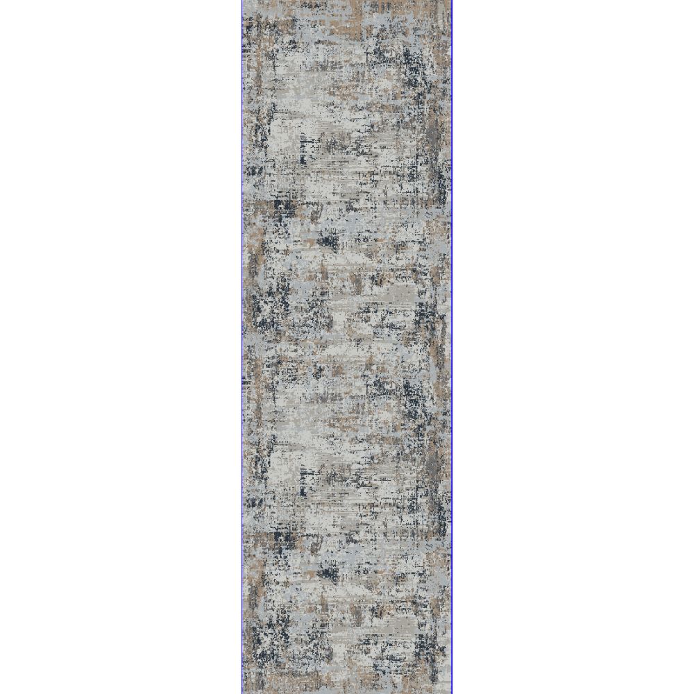 Dynamic Rugs 4054-905 Unique 2.2 Ft. X 7.7 Ft. Finished Runner Rug in Grey/Blue